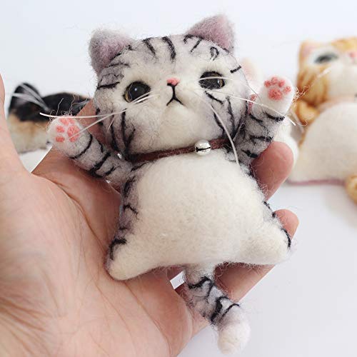 Artec360 Gato Broche Lana de Merino Kit de Felting Lana Fieltro -...