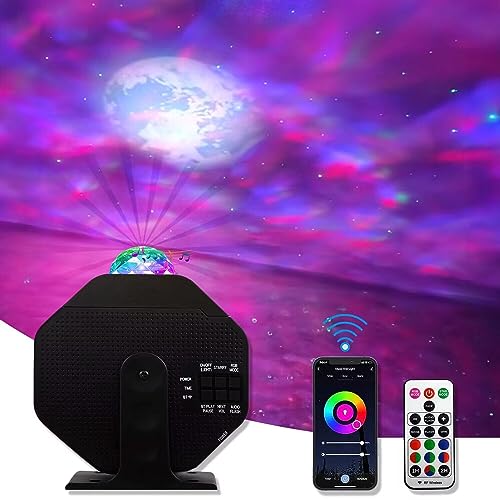 FARSAIL Galaxy Star Projector Night Light with Bluetooth Speaker and Voice Control for Bedroom...