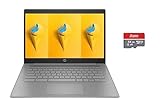 HP Laptop Chromebook HD de 14 polegadas para estudantes e empresas, processador Intel Celeron N4120, 4 GB de RAM, 128 GB de armazenamento (64 GB eMMC + memória flash 5ave 64 GB), Wi-Fi, Bluetooth,