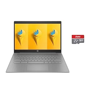 HP Laptop Chromebook HD de 14 pulgadas para estudiantes y negocios, procesador Intel Celeron N4120, 4 GB de RAM de 128 GB de almacenamiento (64 GB eMMC + 5ave 64 GB de memoria flash), Wi-Fi,