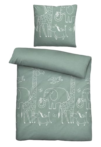 biberna Melange-Flanell Bettwäsche 0840520 Tiere