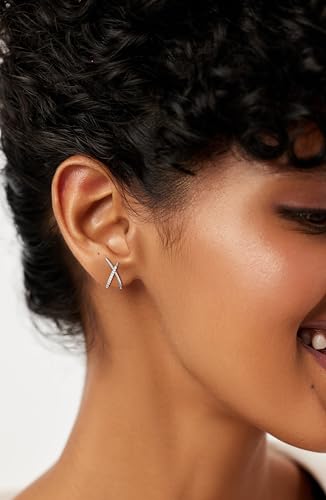 Elegant Silver Stud Earrings for Women - Trendy Dainty Small Hypoallergenic Earrings with Diamond Cubic Zirconia - Perfect Gift from JIKASI Jewelry - Image 7