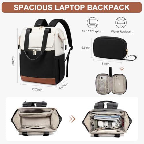 Image of PALAY Backpacks for Women 15.6 Inch Work Laptop Teacher Nurse Backpack Purse Waterproof Travel Computer Bag for Women