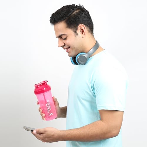 Image of Fitness Mantra 700ml Classic Shaker Bottle for Men & Women [Capacity 700 ml (Pink, 700ml)
