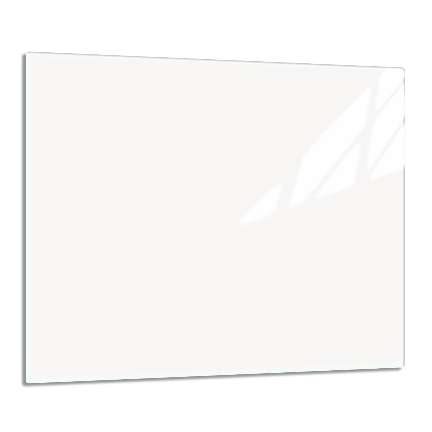 DarHaus Placa protectora de vitrocerámica 60x52 cm 1 pieza cocina eléctrica universal para inducción protección contra salpicaduras tabla de cortar de vidrio templado como decoración blanco