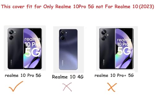 Image of Fastship Combo 2 Flip Cover Compatible Model for Realme RMX3660 / 10Pro 5G | Wallet Stylish Button Magnetic for Realme 10 Pro 5G - Brown /Blue