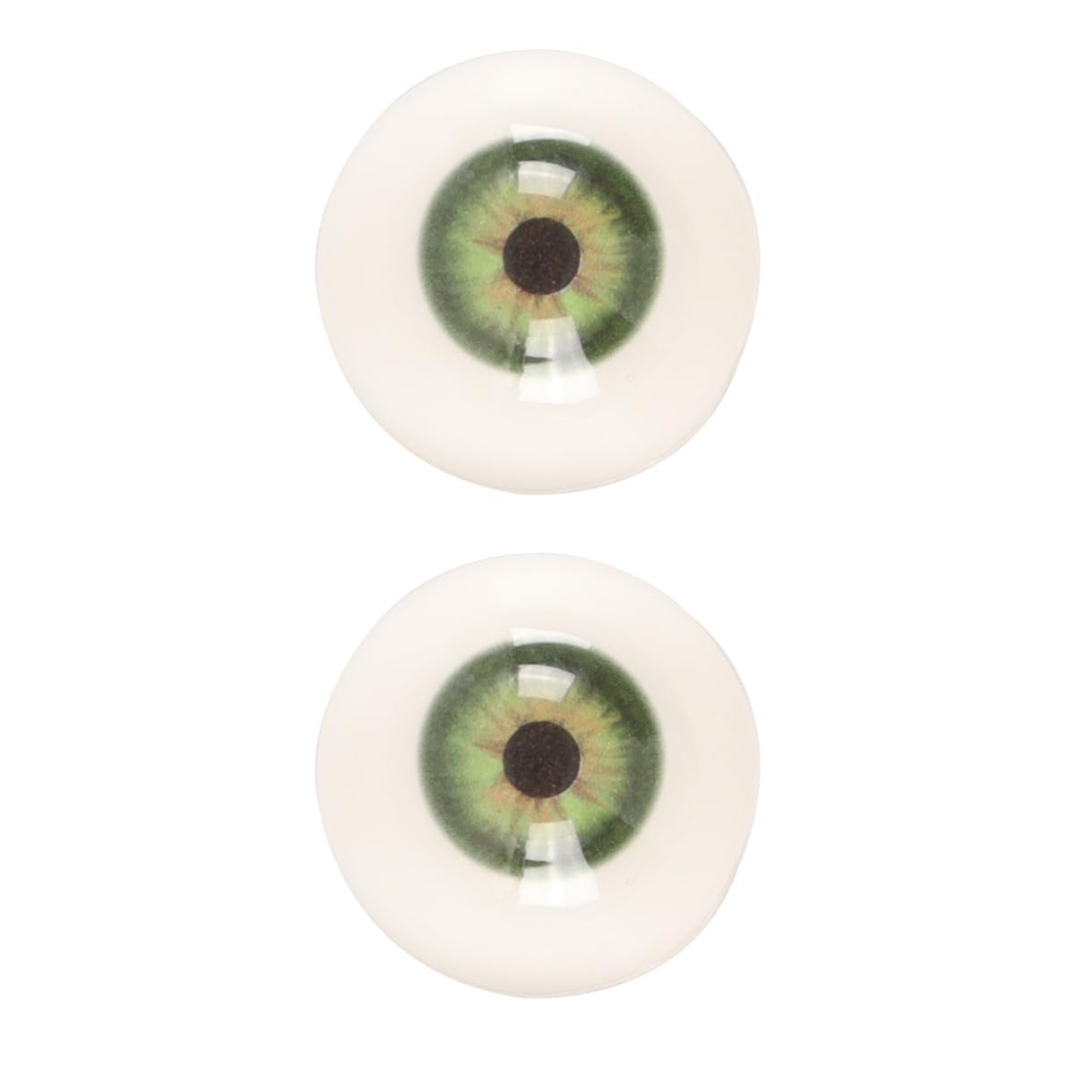 Ieron 1 Pair Realistic Eyes Big Eyeballs Human Eyes Acrylic Eyeballs for Halloween Party Decor Art Sculptures Props, Puppets Jewelry Making(Green, 24mm)