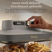 Ninja CRISPi DualZone Glas Air Fryer, Heißluftfritteuse mit 2 Körben, 8 Funktionen, zwei Gerichte gleichzeitig zubereiten, PFAS-freie Glasbehälter, Stein Gold DD103EUSD1 – Ansicht 8