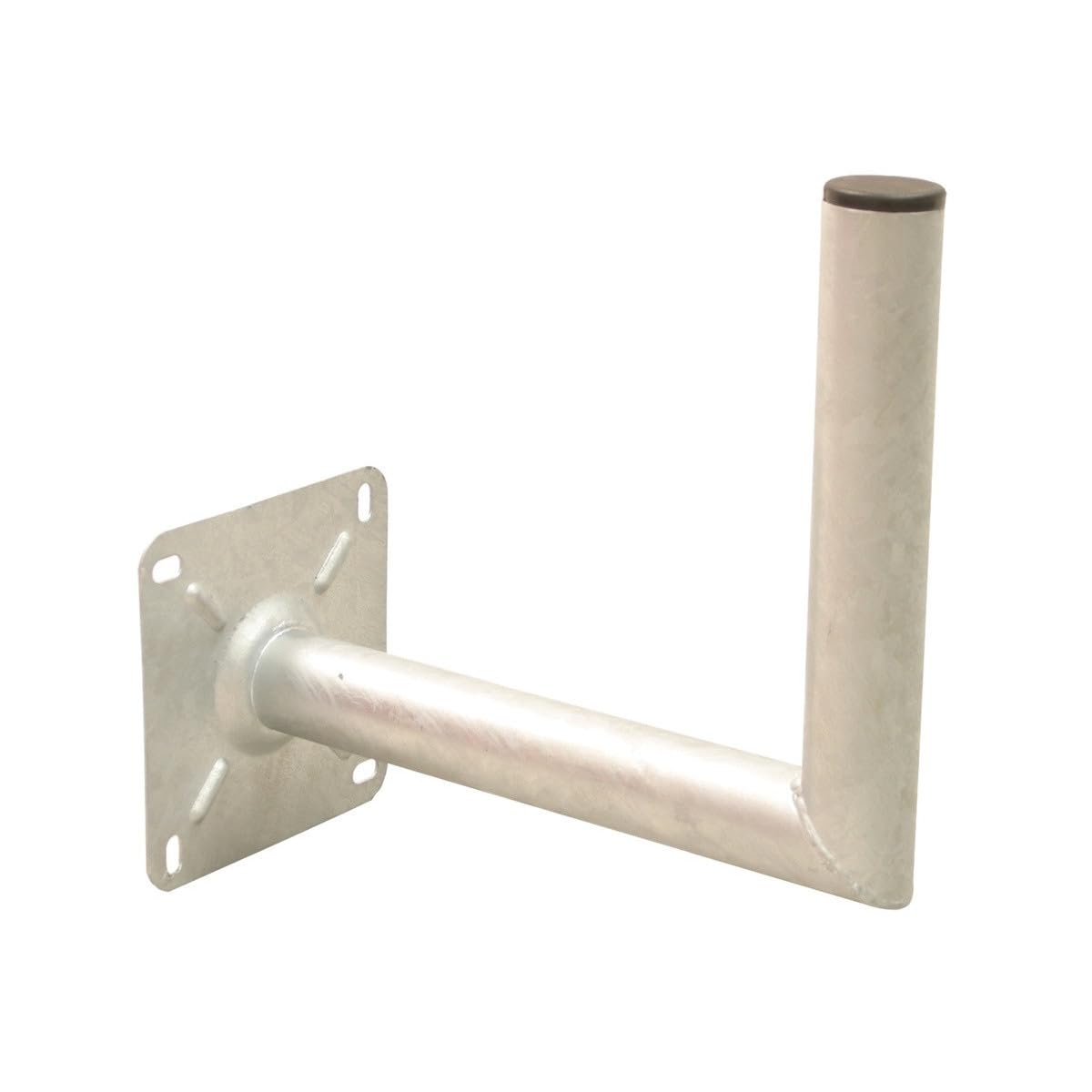 Bras coudé Diamètre 50mm Déport 350mm Acier Galva Fixation Antenne TNT Satellite