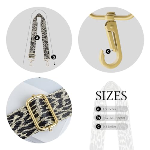 Image of TANOSII Wide Purse Strap Adjustable Replacement Shoulder Crossbody Strap Handbag Strap
