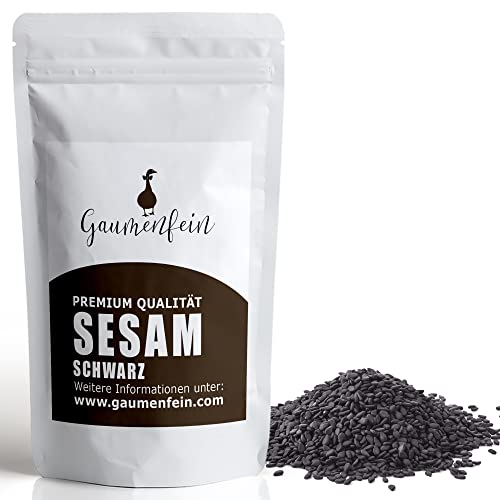 GAUMENFEIN® Sesam Schwarz Ganz - Ganze Sesamkörner Saat - 250g - natürliche Premium Qualität Cover
