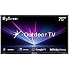 SYLVOX New 75” Outdoor Smart TV, Superior Waterproof Performance, Upgraded Matte Finish for Enhanced Anti-Glare Effect, Full Metal, with Dolby Atoms, 1000nits, Partial Sun Deck Pro 2.0+ Series