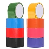 4 Rouleaux Rubans Adhésifs en Tissu 48 mm x 10 m Ruban Adhésif Toilé Coloré