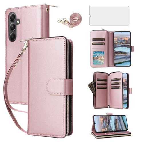 Coque Samsung Galaxy A34 5G étui portefeuille rabat porte-carte verre trempé
