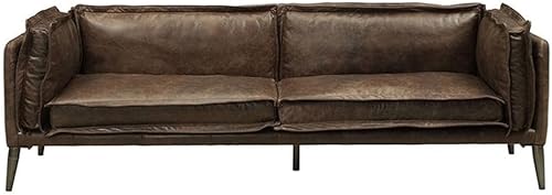 Miniatura 3 de ACME - Sofá Porchester - Cuero de grano superior de chocolate