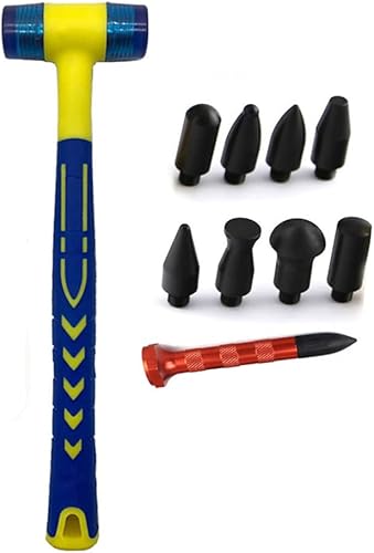 Miniatura 5 de Kit de herramientas de barra de eliminación de abolladuras sin pintura, juego de 11 herramientas de reparación de abolladuras para puerta,