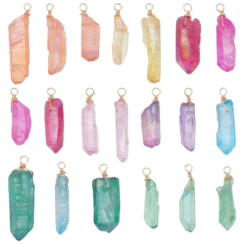 Ampie applicazioni: i ciondoli pendenti in cristallo possono essere utilizzati per realizzare collane, orecchini, bracciali, accessori di abbigliamento, borse ornamenti decorativi, Portachiavi, gioielli, artigianato fatto a mano, decorazioni di nozze, eccetera.
