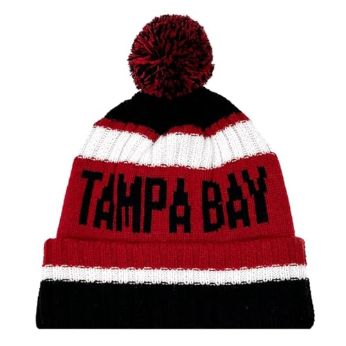 Tampa Bay Beanie Knit Hat with Pom Winter Cuffed...