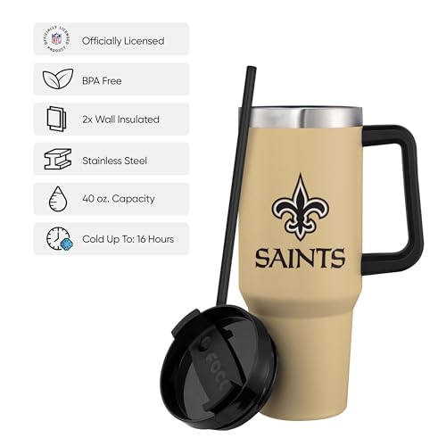 Image of FOCO NFL unisex-adult NFL Team Logo Insulated Travel Mug 40oz XL Tumbler