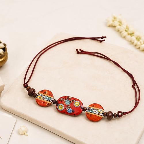 Image of AAKRITI ART CREATIONS Royal Empress Handcrafted Tribal Dhokra Necklace & Choker Collection | Artisan Ethnic Brass Jewelry with Oval & Square Designs, Amulet & Talisman Styles for Women