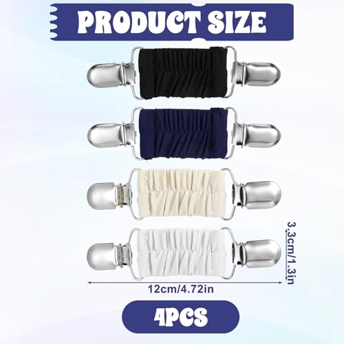 4 Pcs Dress Clips Back Cinch Adjustable Waist Cincher Clip Cardigan Collar Clips Shirt Cincher Clip for Sweaters Tighten Dress Shawls Clothing2