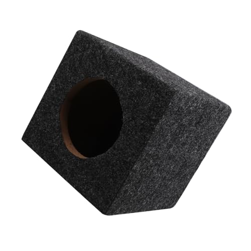 JECOMPRIS Caisson De Basses Carré en Bois 5 Pouces pour Voiture Et Camion, Boîte De Haut-Parleur Audio, Installation Rapide, Usage Automobile Et Transport