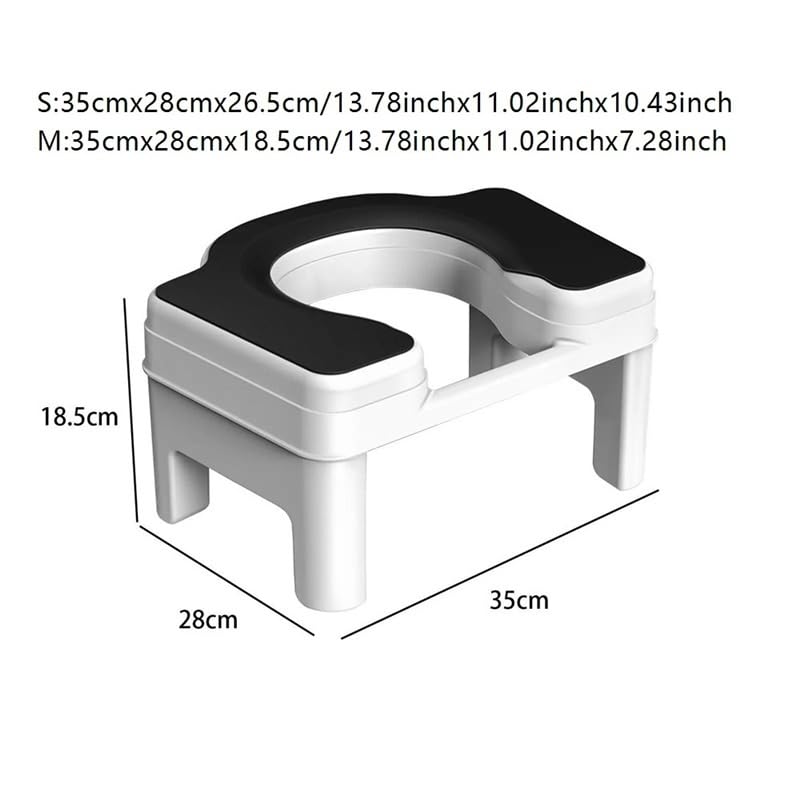 Reposapiés de plástico for adultos, taburete de baño con escalón elevado, ayuda for sentadillas, taburete de baño portátil, taburete de baño resistente for adultos, reposapiés antideslizante.(26.5cm w
