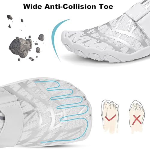 Image of barefoot hiking shoes for women men professional water shoes for women men barefoot hiking shoes for travel wide toe slip resistant breathable