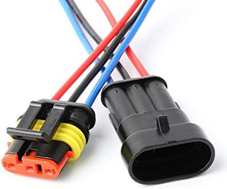 Miniatura 3 de Way Car - Conector eléctrico impermeable de 16 AWG, conector de 3 pines, conectores de cable eléctrico para coche, camión, barco y otras conexiones