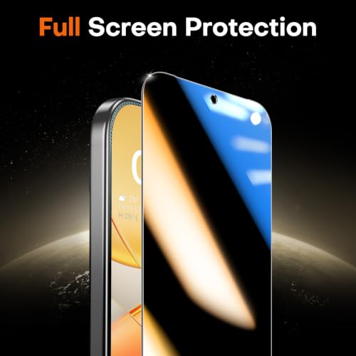 Image of TOCOL for Google Pixel 11 Pro XL Privacy Screen Protector | Easy Installation, 25 Anti Spy, Data Protection, 9H+ Tempered Glass, 11FT Military Grade Shatterproof, Anti-Scratch, 2 Pack
