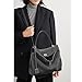 Suede Leather Tote Bag for Women: Fashion Shoulder Handbag Ladies Top-handle Satchel Purse for Ladies (Grey Large)