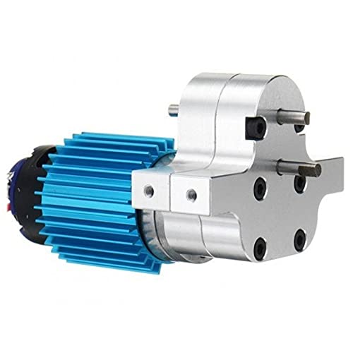 Skrzynia biegów z silnikiem szczotkowym 370, anodowana obróbka radiatora i podstawa montażowa do samochodu rc wpl 1633 ( Color : Blue titanium )
