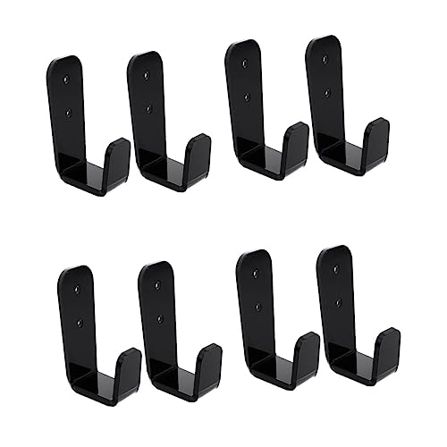 Abaodam 4Pairs Acrylic Fishing Pole Wall Racks Multi Functional Organizers for Ski Poles Hiking Poles Hockey Sticks Smooth Edges Easy Installation with Screws