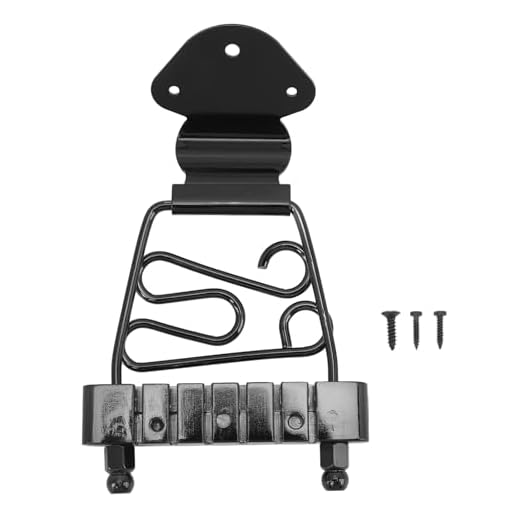 MUNEFE Cordal de trapecio de guitarra de 6 cuerdas, cordal de trapecio de guitarra de metal, cordal de puente de guitarra sin cabeza, adecuado para guitarra de jazz, etc. (Negro)