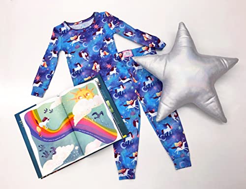 Baby Starters Uni the Unicorn 2-Piece Snug Fit Girls Pajamas (Silky Jersey, Purple Tie-Dye Print)4