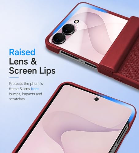 Image of STORMTAL Magnetic for Samsung Galaxy Z Flip 8 case, Hinge Protection, Built-in Screen Protector, Shockproof, Compatible with Magsafe, Rugged Phone Case for Z Flip 8 Red