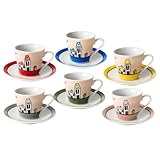 Photo Gallery paluplus set 6 tazzine caffè con piattino in porcellana da 80 ml, tazze da espresso con manico, lavabili in lavastoviglie, adatte per microonde, fantasia casette -2639f Photo Gallery paluplus set 6 tazzine caffè con piattino in porcellana da 80 ml, tazze da espresso con manico, lavabili in lavastoviglie, adatte per microonde, fantasia casette -2639f