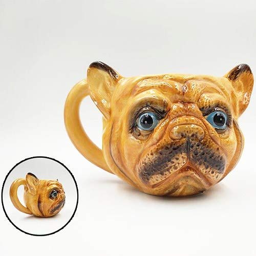 dog face on mug