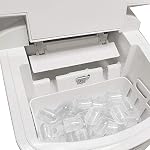 Glacier Blanc Countertop Portable Compact Ice Maker avec scoop, Machine à cube de glace, pour la fête du bureau d'intérieur, bateau RV
