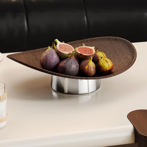 Plat de service feuille avec base pour décoration intérieure moderne - 6