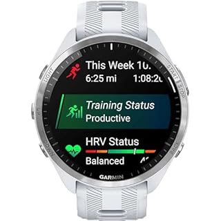 Garmin Forerunner 965 Quartz Smartwatch per Unisex, Whitestone/Grigio Polvere