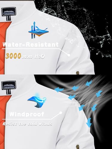 KEFITEVD Men's Windproof Bomber Jacket Casual Warm Winter Coats