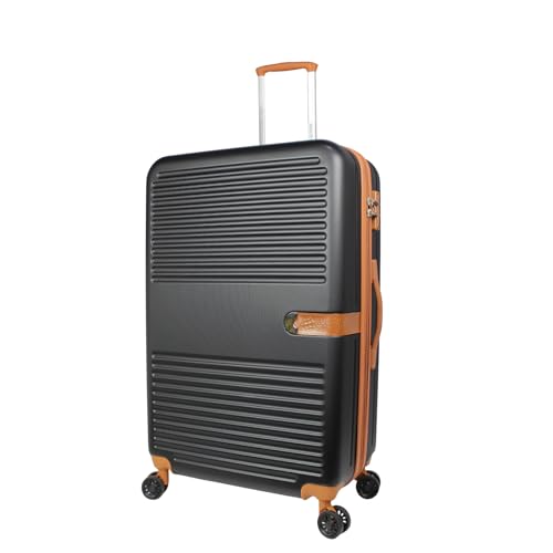 World Traveler VentureX Medium Checked Luggage, Hardshell Suitcase With Spinner Wheels - Black
