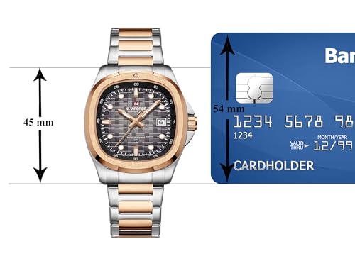 Image of NAVIFORCE NF9240 Square Unique Temperament Strap with dial Analog Watch