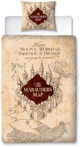Harry Potter Marauder's Map Unisex Set Letto Multicolore 100% Cotone