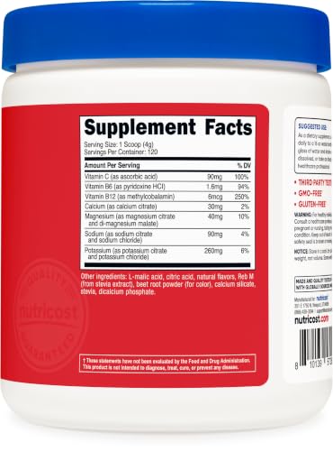 Nutricost Electrolyte Complex Powder (120 Servings, Fruit Punch) - Image 5