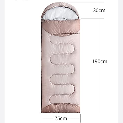 Jianghuayunchuanri Bequemer Schlafsack Outdoor Camping Allgemeine Schlafsack Erwachsene Wärme und verdickte tragbare Schlafsack Indoor- und Outdoor-Aktivitäten (Farbe : Rice Coffee, Size : 220x75cm) - Image 4