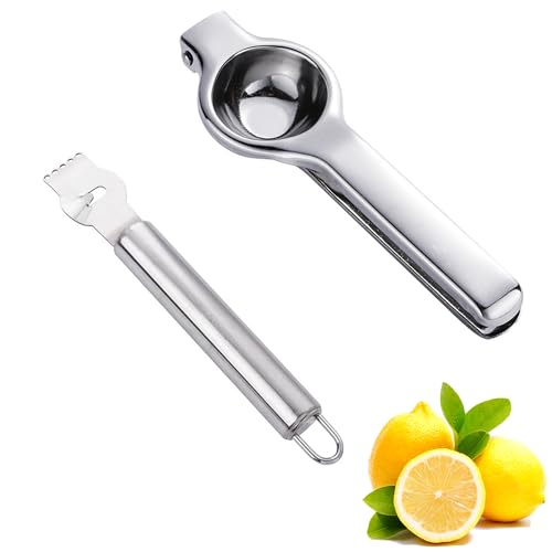 2 Piezas Zester de Cocina rallador de limón Naranja Cítrico Cocina Peeler Juego de zester de Cocina Rallador y pelador de limón y cítricos para pelar rápidamente Limones, Naranjas y Otras Frutas (A)