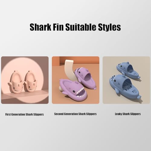 Sharklas Fins, 2 Pairs Shark Slippers Accessories, Universal Size, Reusable, Easy to Install, Waterproof, Durable, Christmas & Halloween Themed, Unisex-Adults, One Size Fits EU 36-45, Blue2
