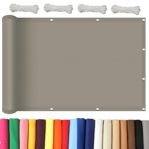 Voile d'ombrage rectangulaire kaki 4.5x8m, toile polyester imperméable